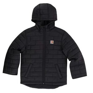 Carhartt Gillliam hooded puffer- black- size 7-8